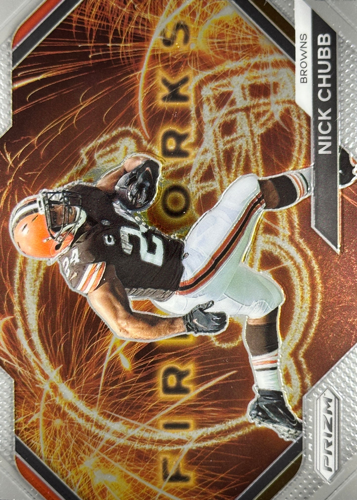 Nick Chubb Fireworks Prizm Browns Texans