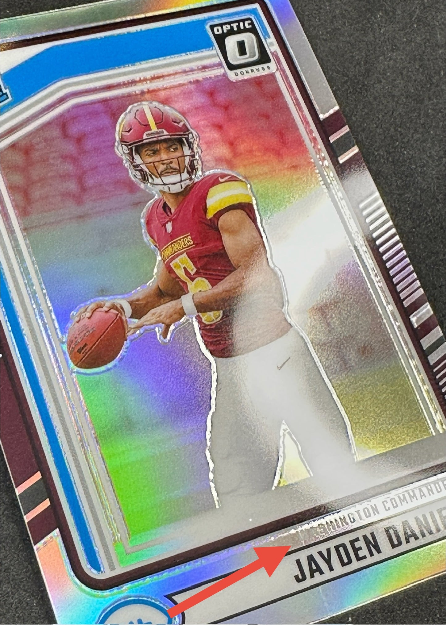 Jayden Daniels Donruss Optic Holo Preview Rated Rookie (print line) Commanders