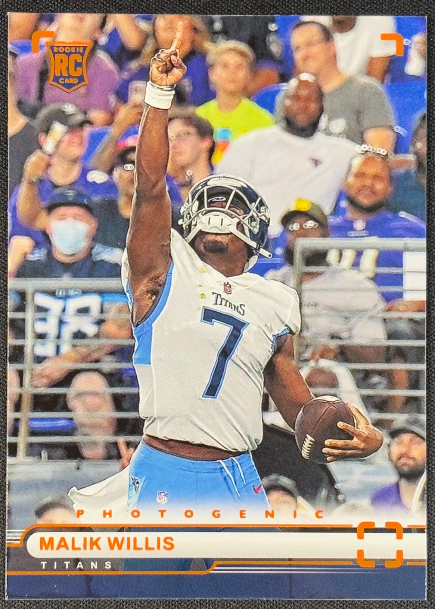 Malik Willis Photogenic Orange Titans Packers Sports Card