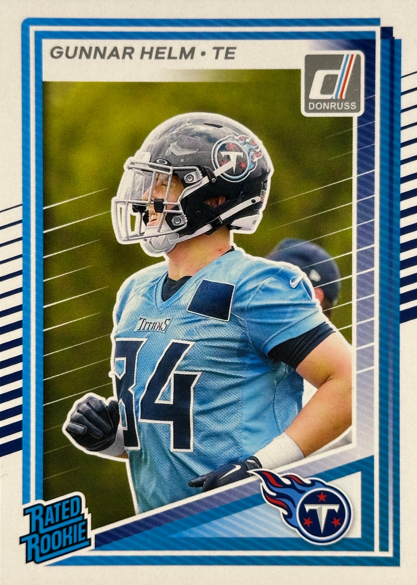 Gunnar Helm Rated Rookie Donruss Titans Sports Card