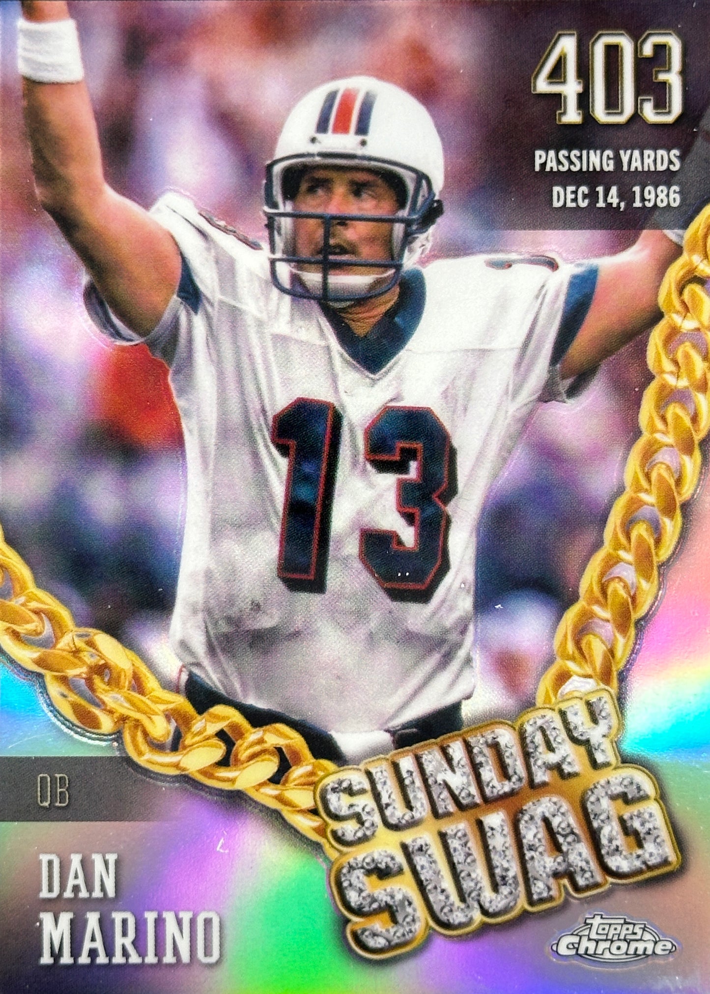Dan Marino Sunday Swag Refractor Topps Chrome Dolphins