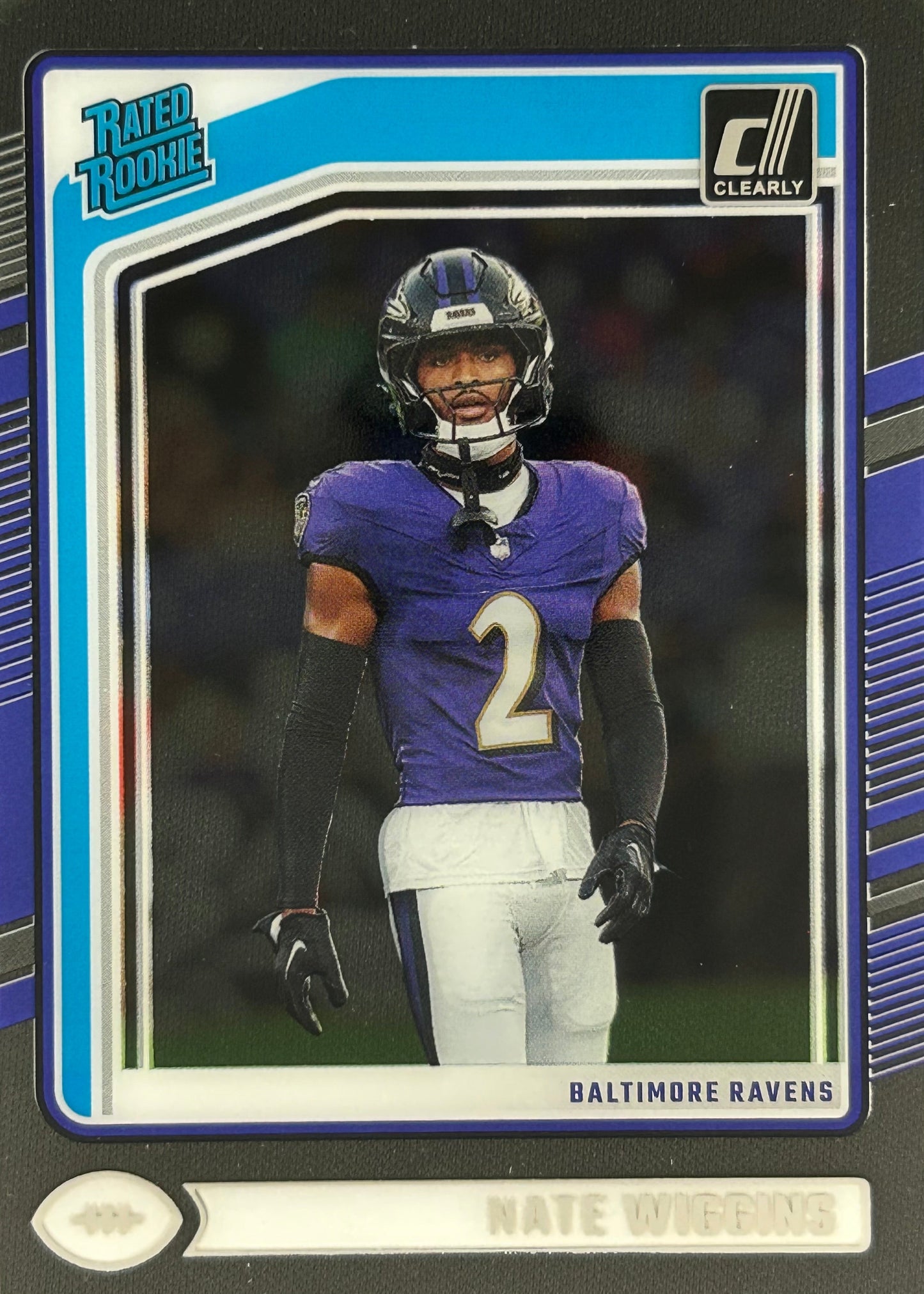 Nate Wiggins Donruss Clearly Rookie Ravens