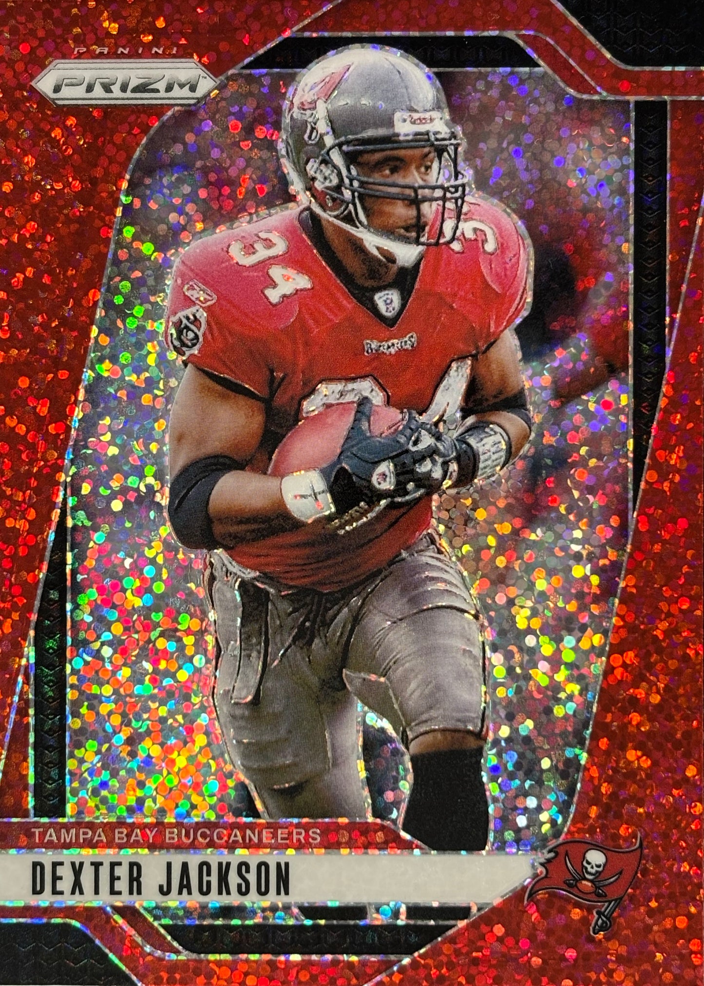 Dexter Jackson Prizm Red Sparkle Buccaneers