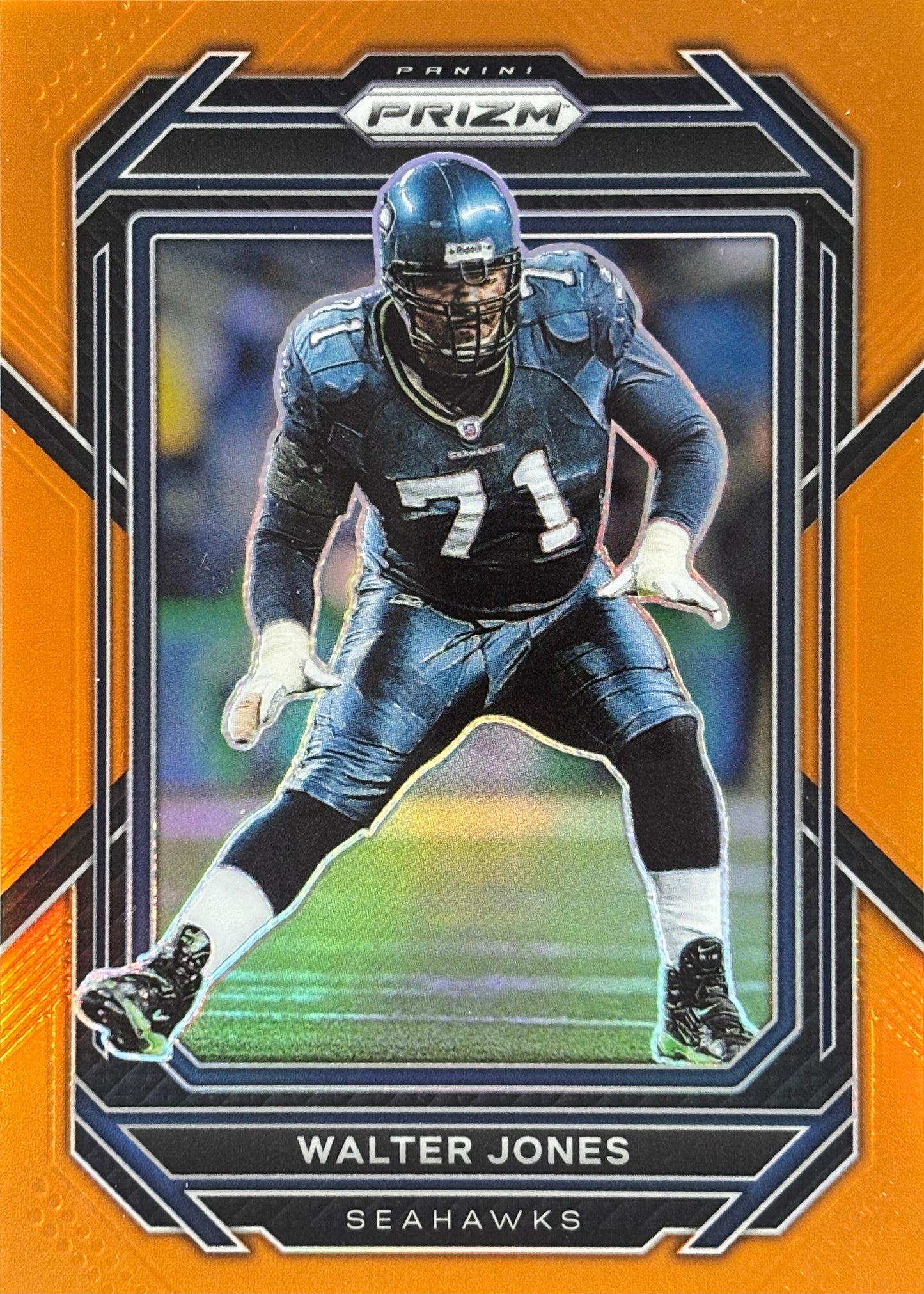 Walter Jones Prizm Orange /249 Seahawks
