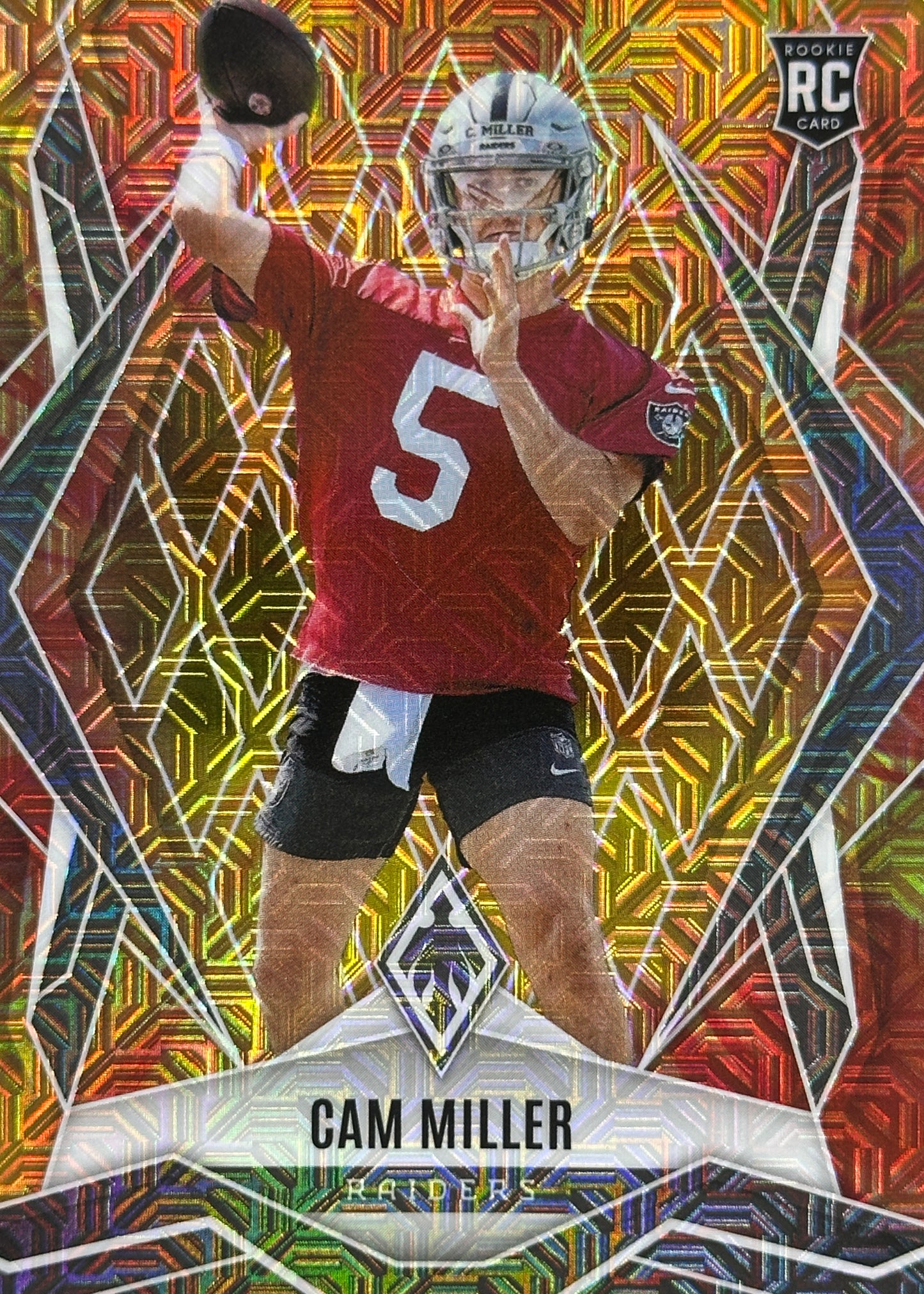 Cam Miller Phoenix Fire Burst /350 Rookie Las Vegas Raiders