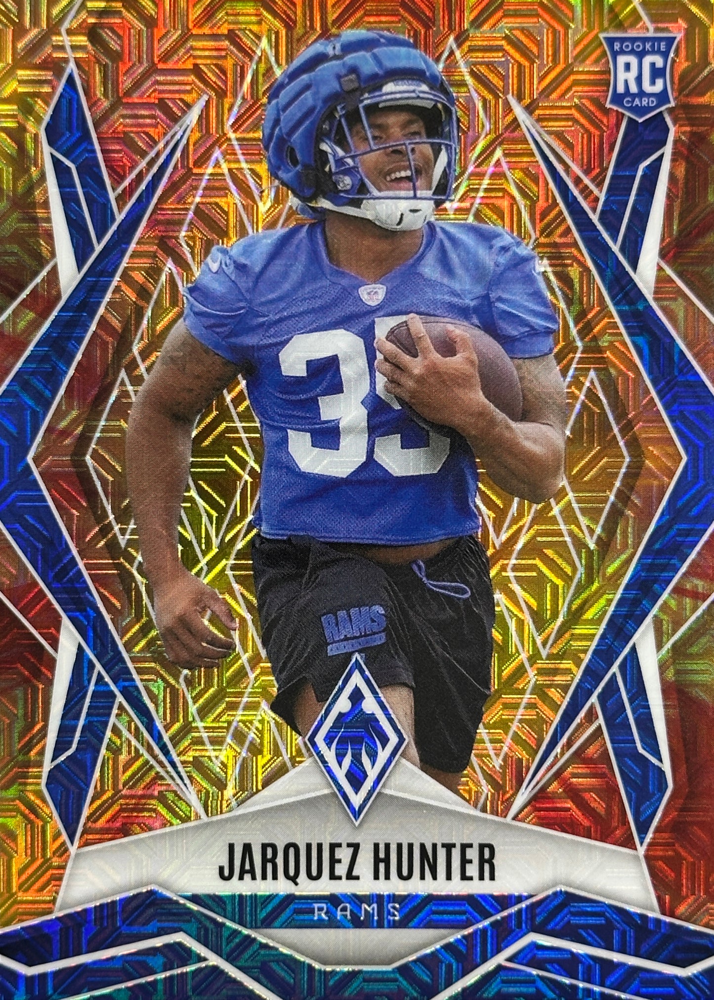 Jarquez Hunter Phoenix Fire Burst /350 Rookie Los Angeles Rams