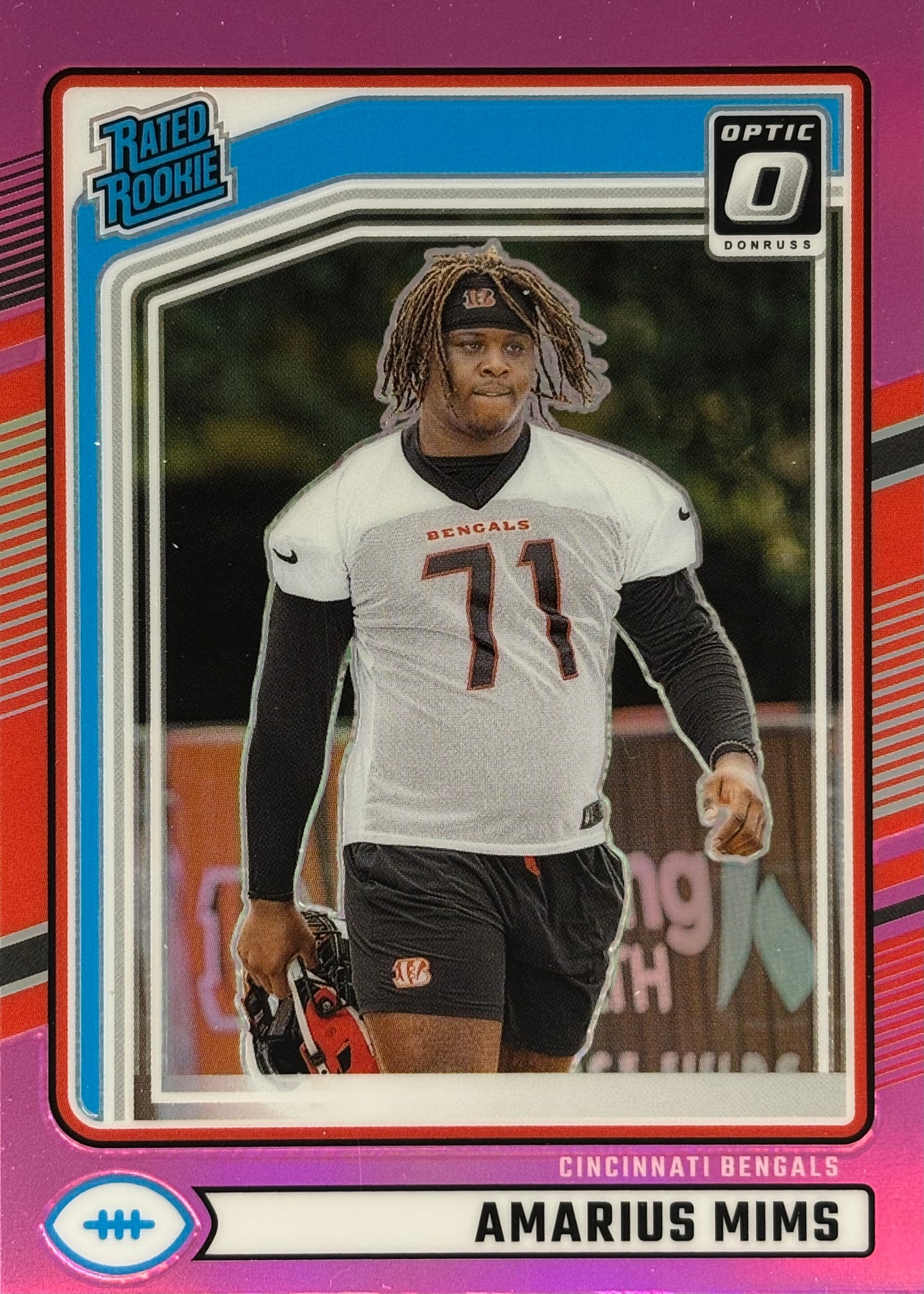 Amarius Mims Optic-Preview Pink Rookie Bengals