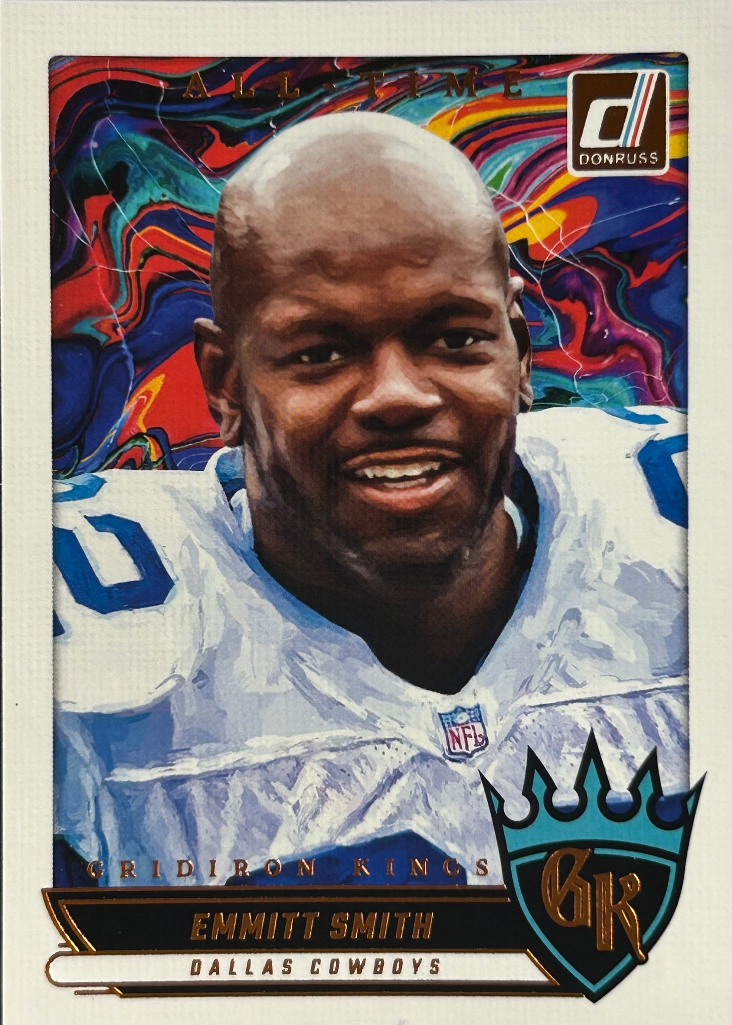 Emmit Smith Gridiron Kings All-Time Donruss Cowboys Sports Card