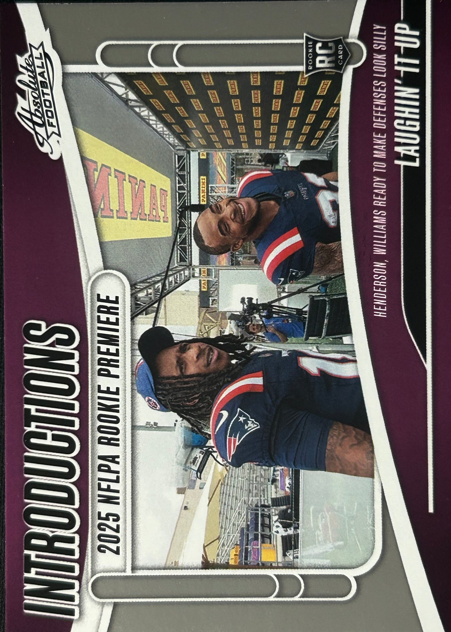 Kyle Williams TreVeyon Henderson Rookie Laughin’ It Up Introductions Patriots