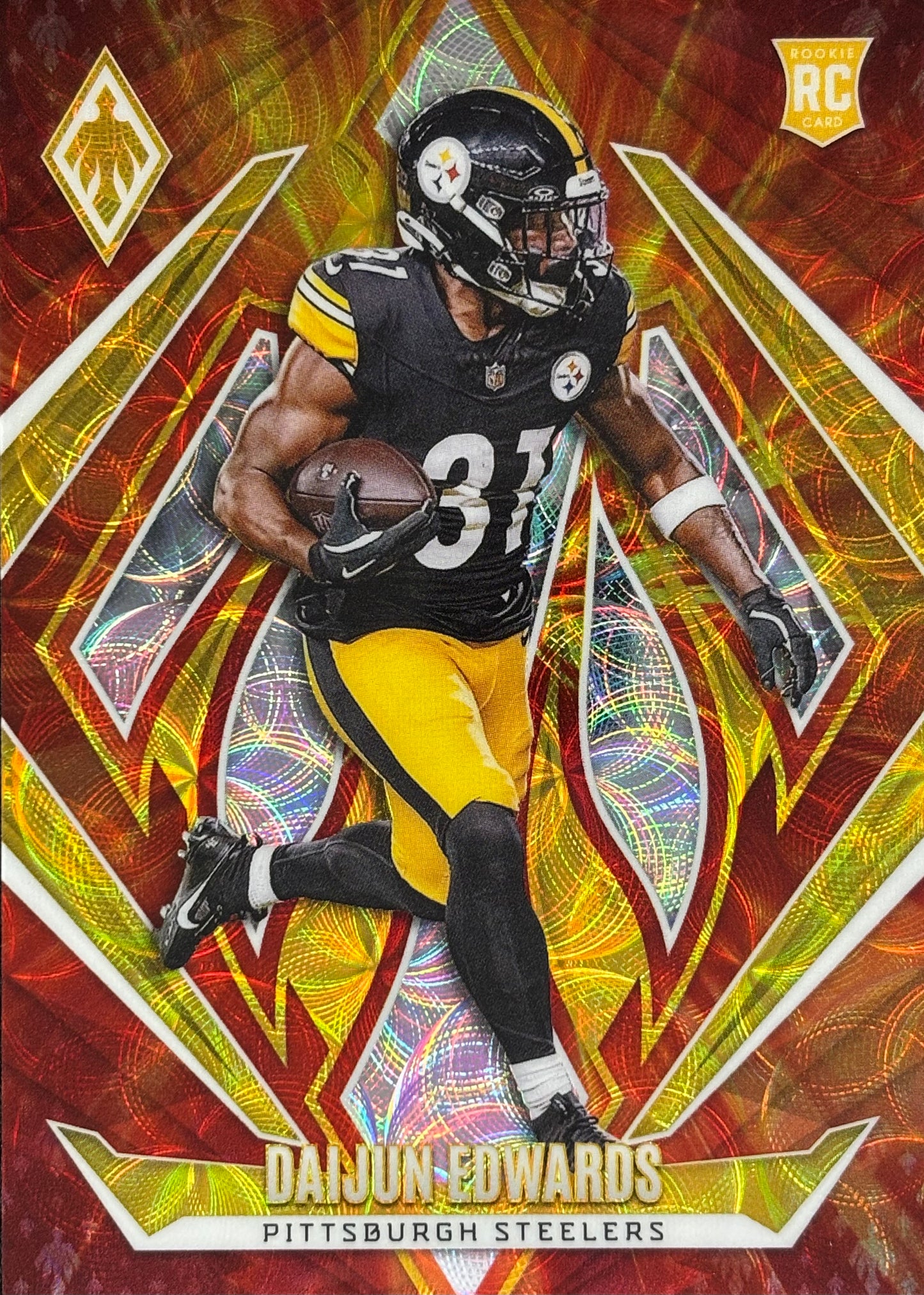 Daijun Edwards Phoenix Fire Burst /350 Rookie Steelers