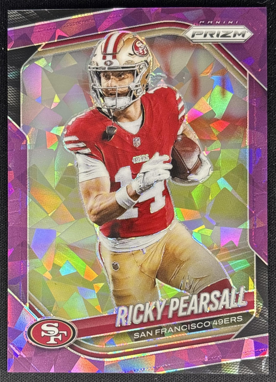 Ricky Pearsall 2025 Panini Prizm Purple Ice /225 49ers Sports Trading Cards