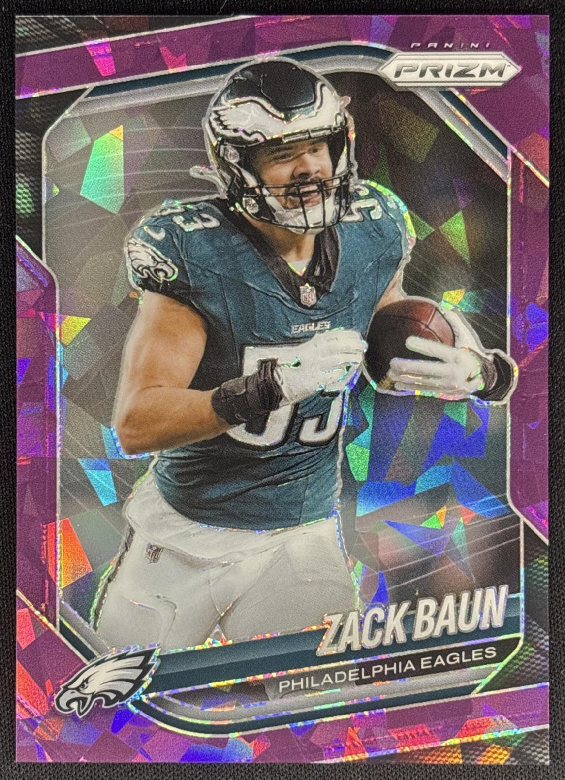 ポルスナ・レインボー・サーヴァン Zack Baun 2025 Panini Prizm Purple Ice /225 Eagles | Wayne Collection
