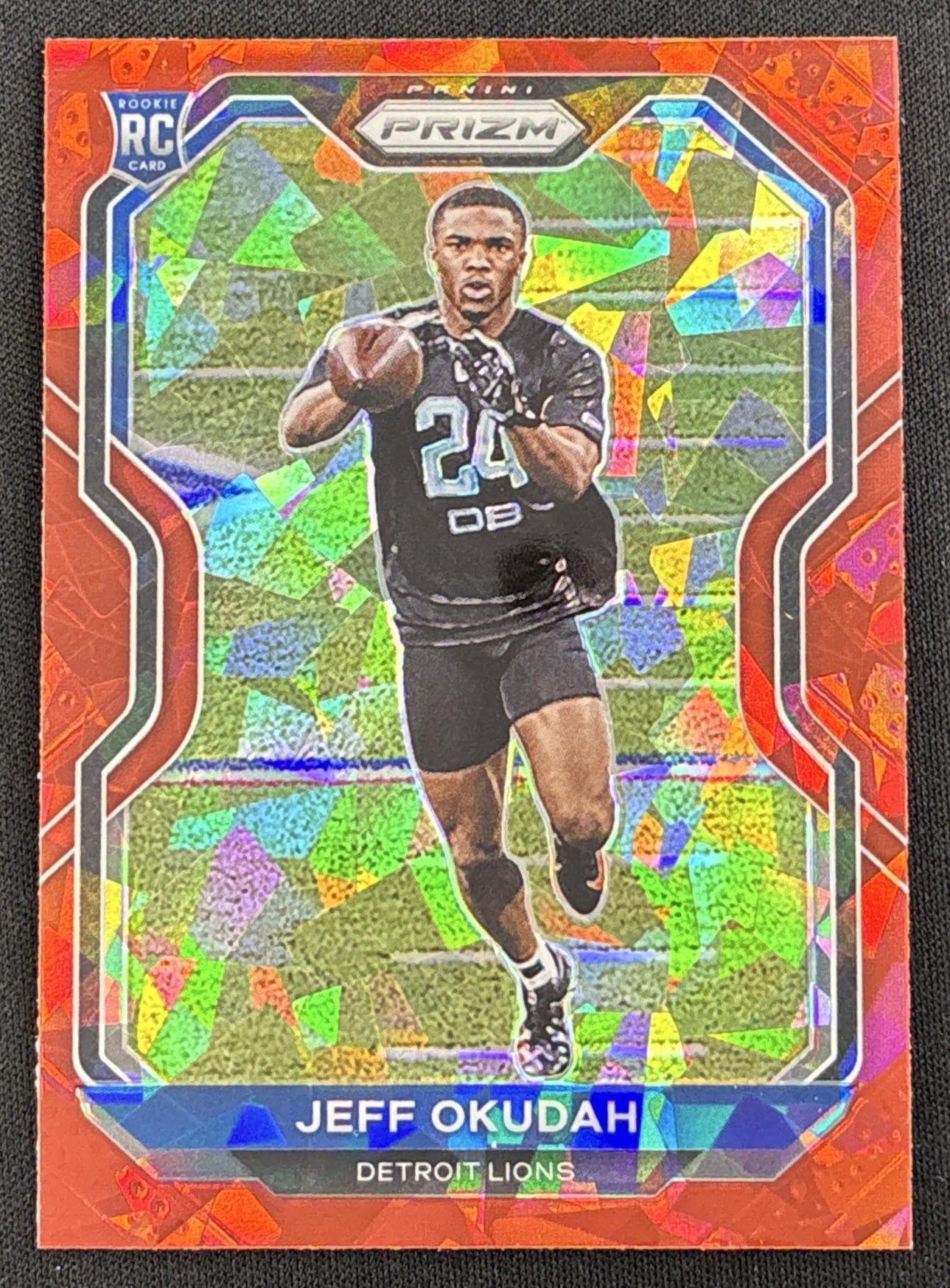 Jeff Okudah 2020 Panini Prizm Red Ice Lions | Wayne Collection