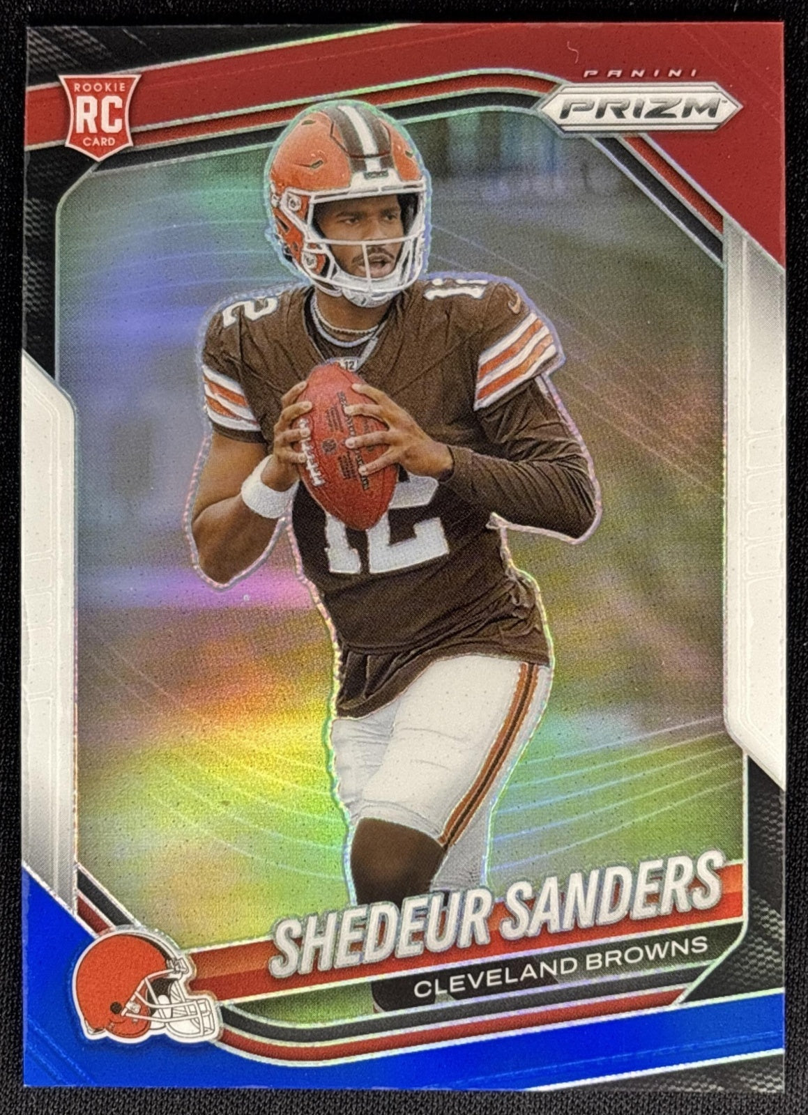 Shedeur Sanders 2025 Panini Prizm Red White & Blue Browns