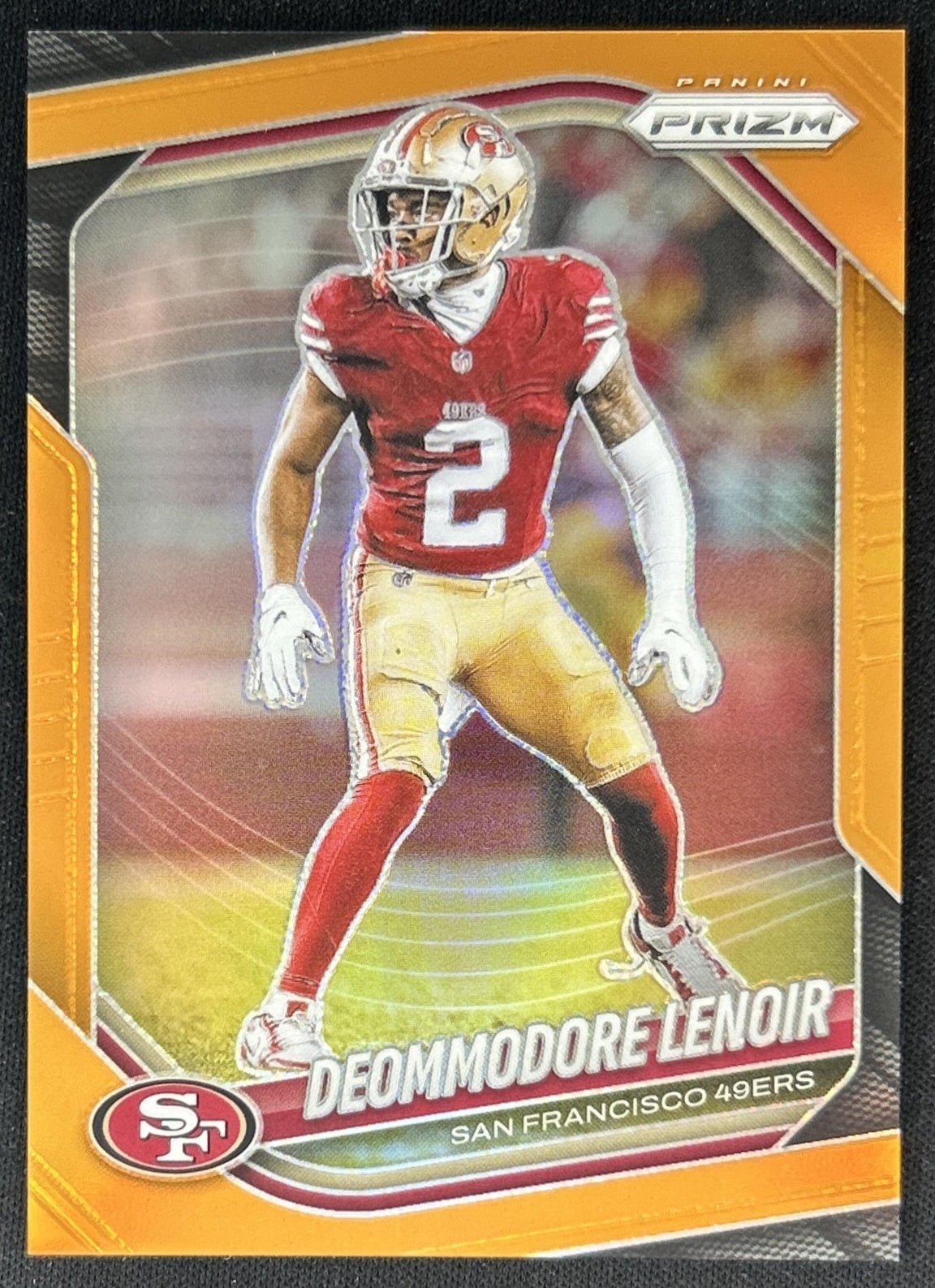 Deommodore Lenoir 2025 Panini Prizm Orange /249 49ers Football