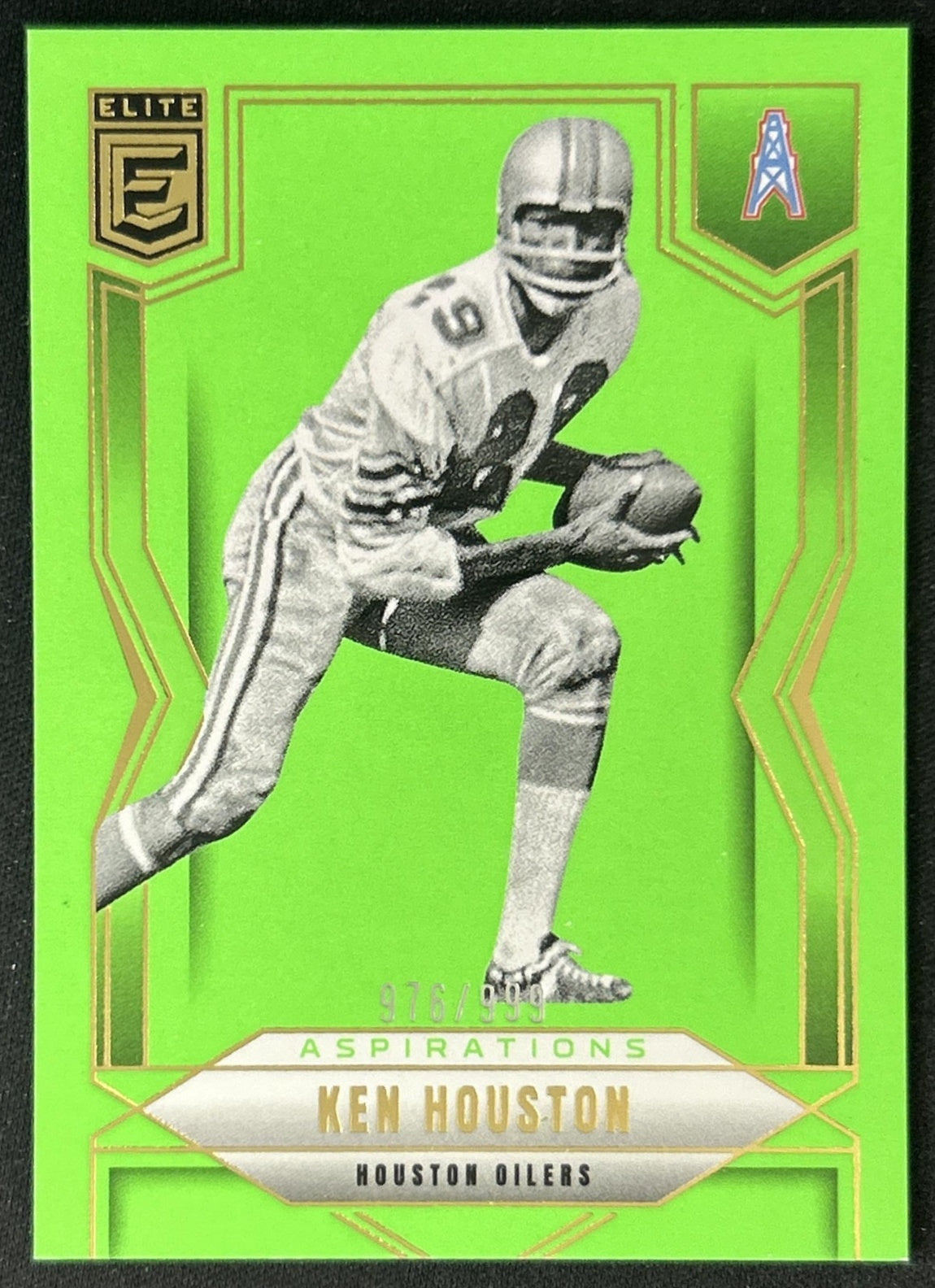 Ken Houston 2025 Panini Donruss Elite Aspirations Lime Green /999 Oilers