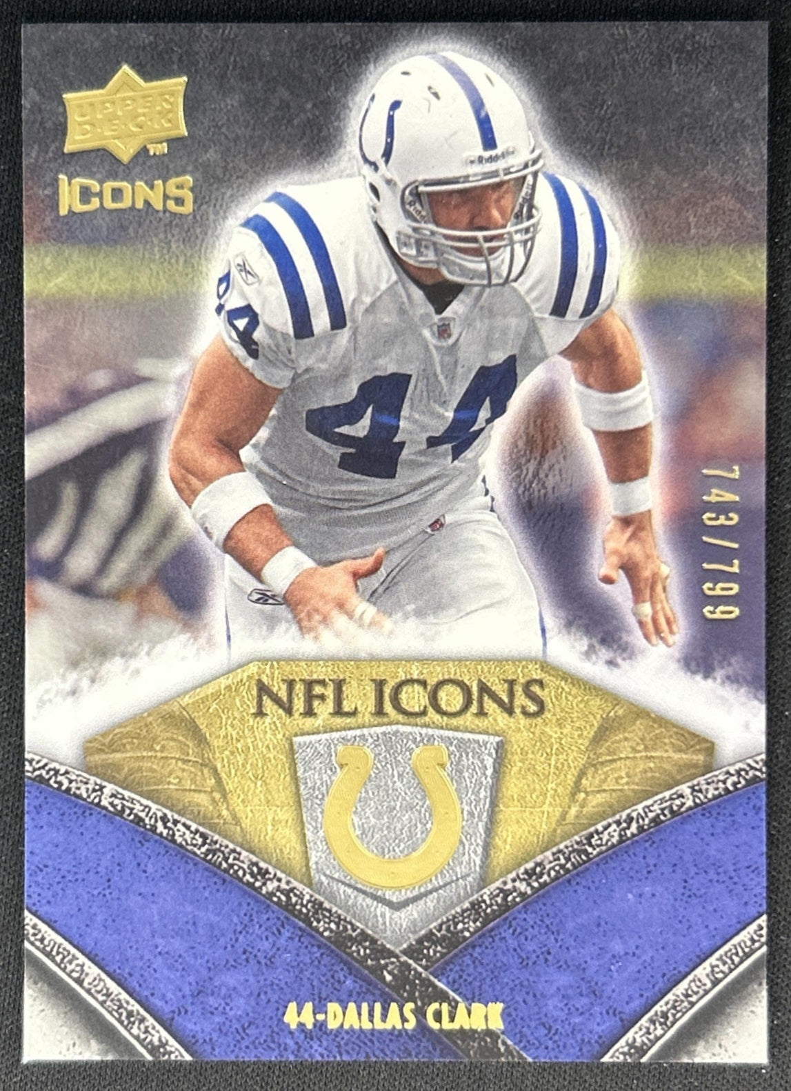 Dallas Clark 2008 Upper Deck Icons NFL Silver /799 Colts