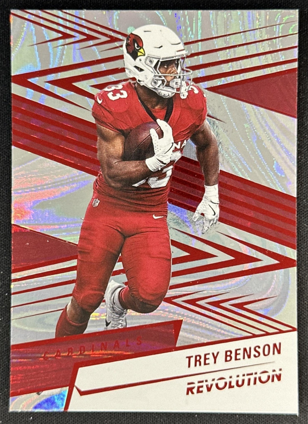 Trey Benson 2025 Panini Revolution Red Swirl Cardinals