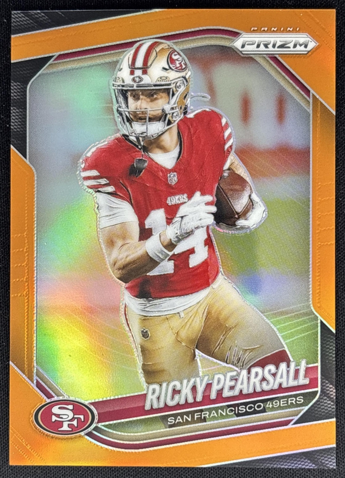 Ricky Pearsall 2025 Panini Prizm Orange /249 49ers Sports Trading Cards
