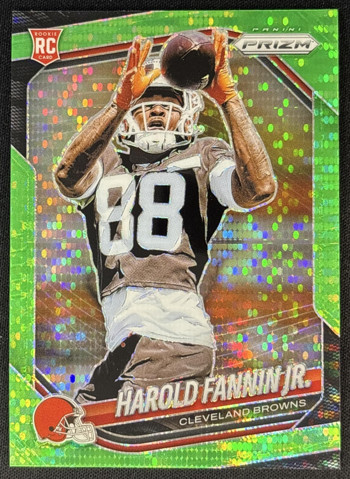 Harold Fannin Jr. 2025 Panini Prizm Neon Green Pulsar Browns