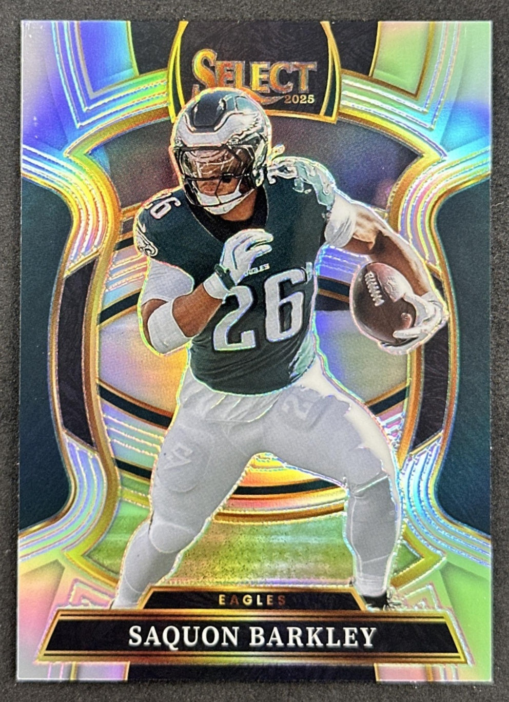 Saquon Barkley 2025 Panini Select Concourse Silver Prizm Eagles