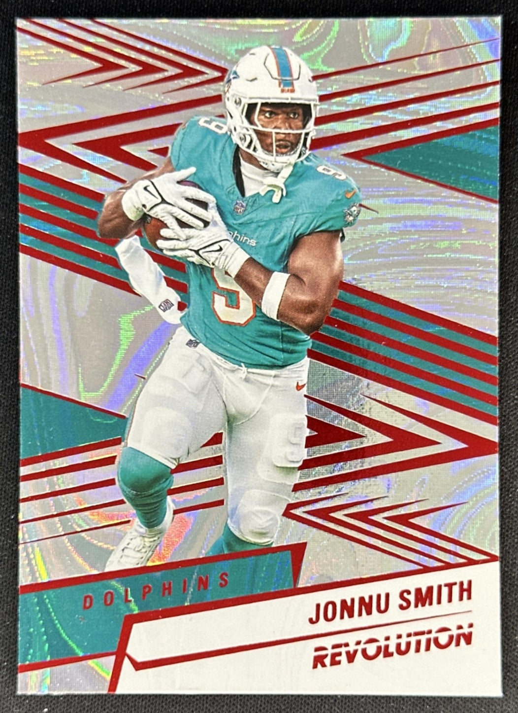 Jonnu Smith 2025 Panini Revolution Red Swirl Dolphins