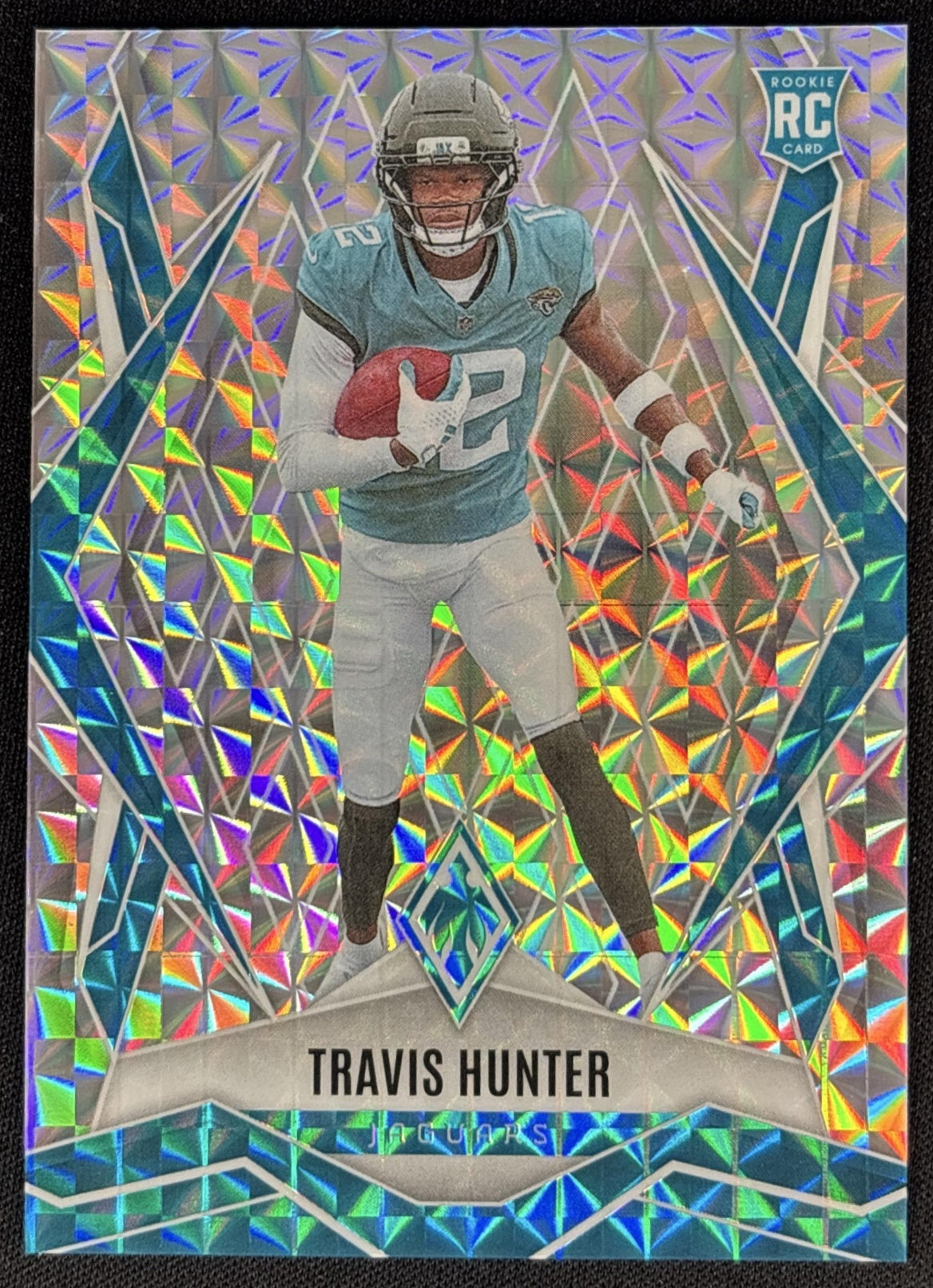 Travis Hunter 2025 Panini Phoenix Silver Pyramids Prizm Jaguars Sports Trading Cards
