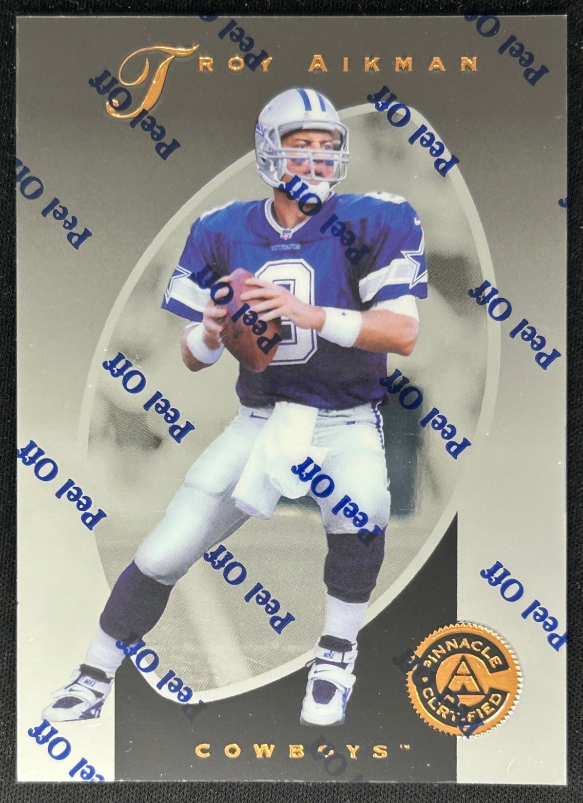 Troy Aikman 1997 Pinnacle Totally Certified Platin | Wayne Collection