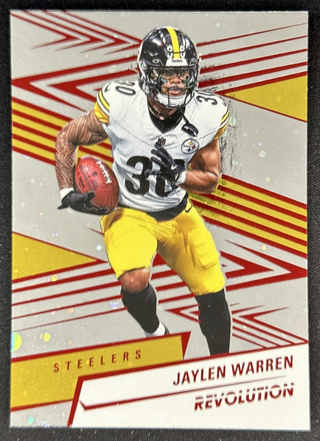 Jaylen Warren 2025 Panini Revolution Red Cosmo Steelers