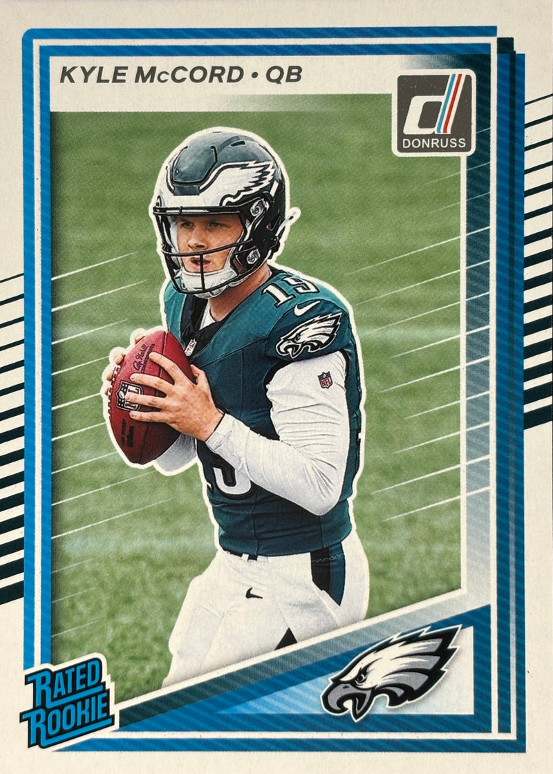 Kyle McCord Donruss Rated Rookie Eagles Dolphins