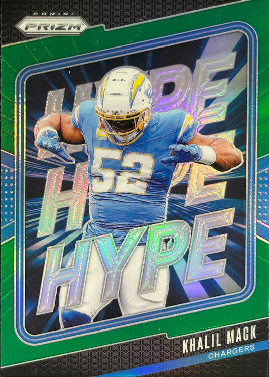 Khalil Mack Prizm Hype Green Chargers