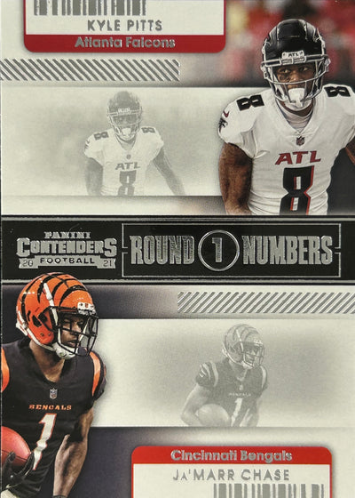 Ja’marr Chase Kyle Pitts Round Numbers Rookie Bengals Falcons Sports Card
