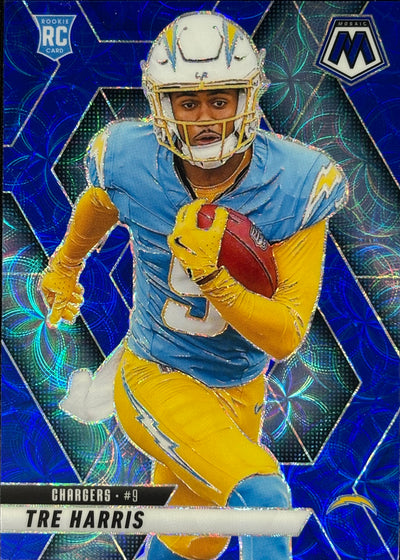 Tre Harris Mosaix Blue Scope Rookie Chargers