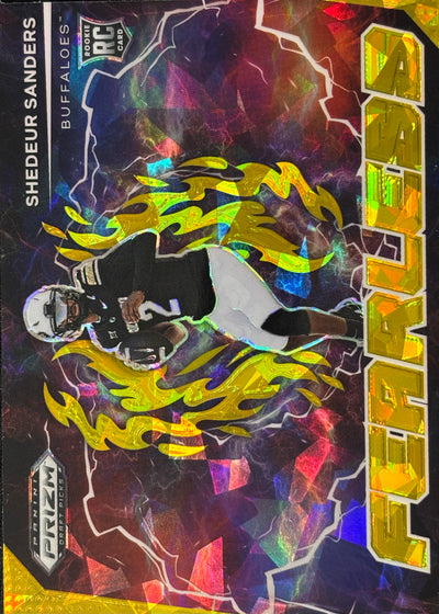 Shedeur Sanders Prizm Draft Fearless Gold Ice Rookie Browns