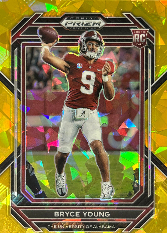 Bryce Young Prizm Draft Gold Ice Rookie Panthers