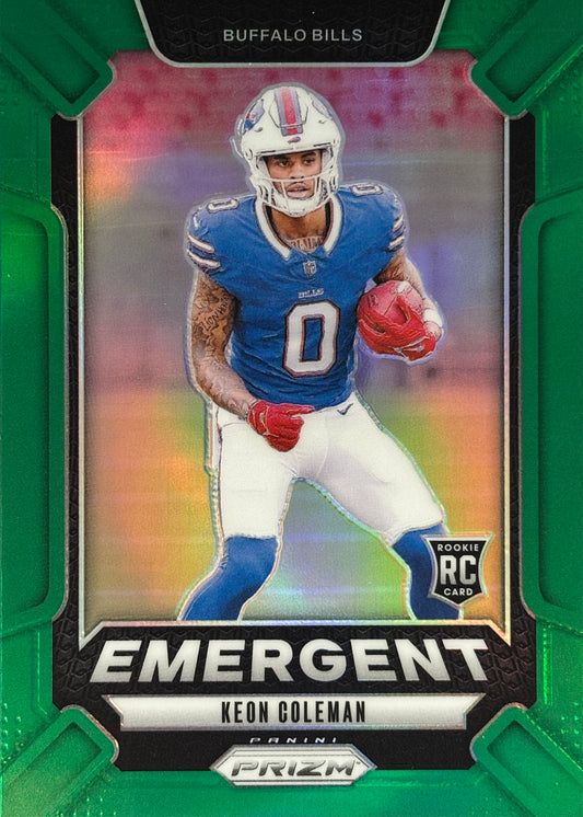 Keon Coleman Prizm Emergent Green Rookie