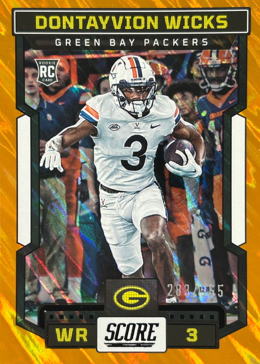 Dontayvion Wicks Score /565 Rookie Packers