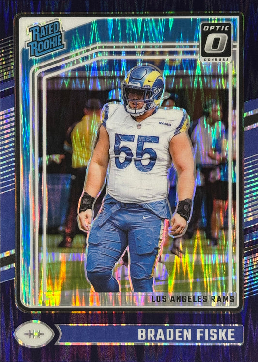 Brandon Fiske Optic Purple Shock Rookie Rams