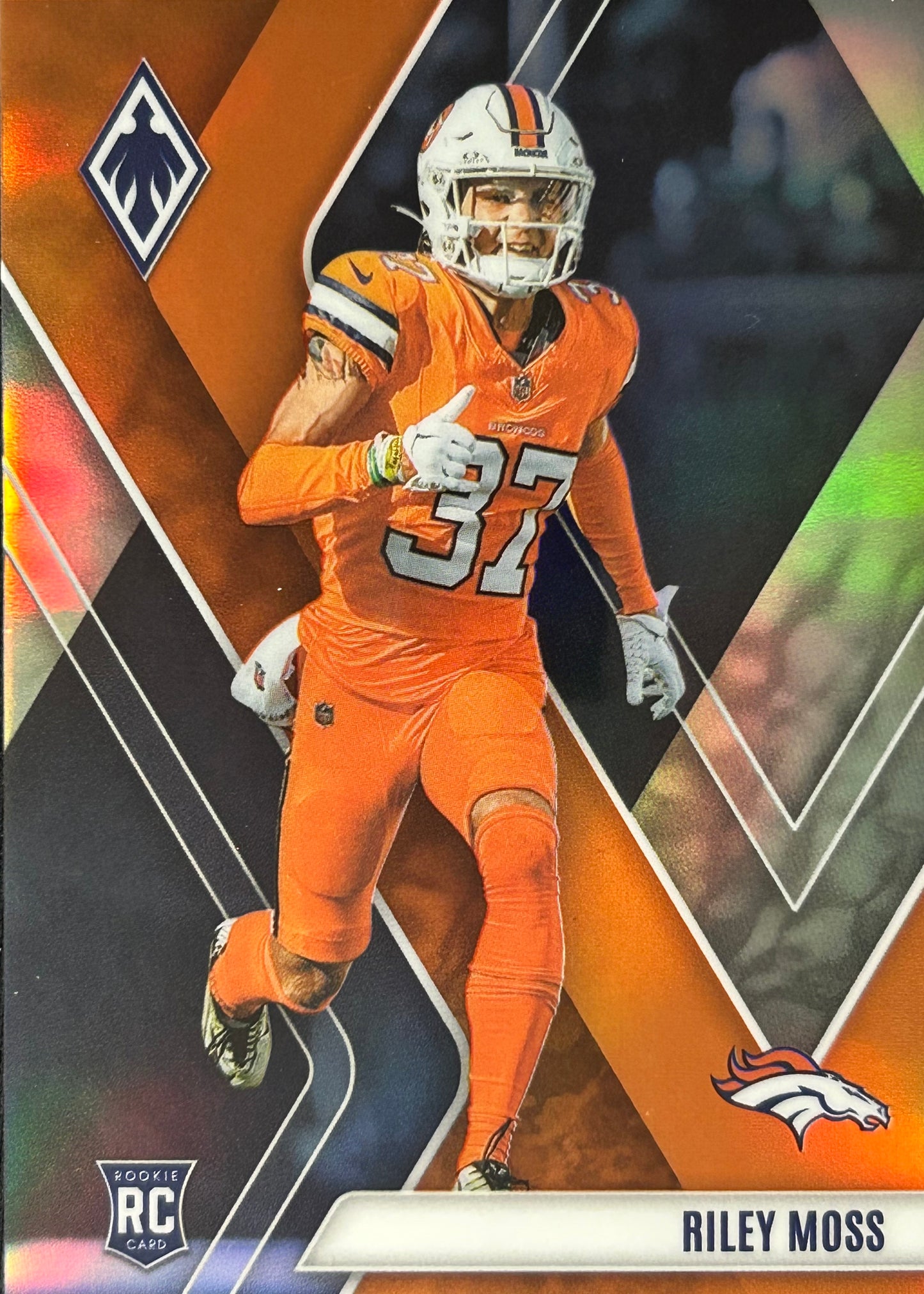 Riley Moss Phoenix Orange /99 Rookie Broncos