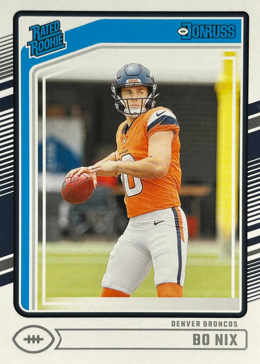 Bo Nix Donruss Rated Rookie Broncos