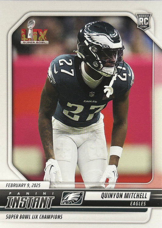 Quinyon Mitchell Panini Instant Super Bowl Rookie Eagleso