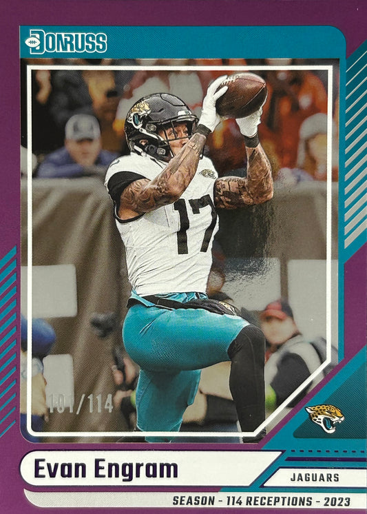 Evan Engram Donruss Purple /114 Jaguars