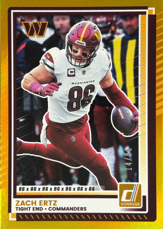 Zach Ertz Donruss /86 Commanders