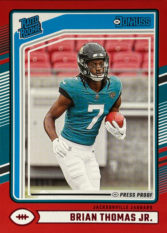 Brian Thomas Jr. Donruss Red Press Proof Rookie Jaguars