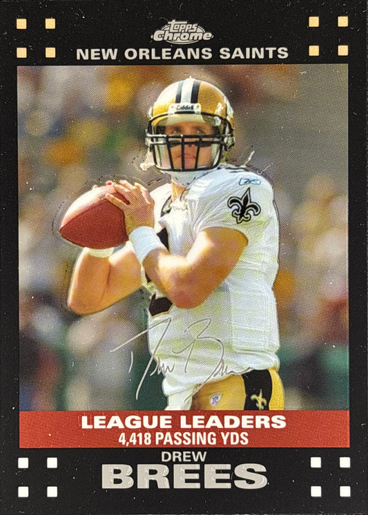 Drew Brees Topps CHrome League Leaders Saints