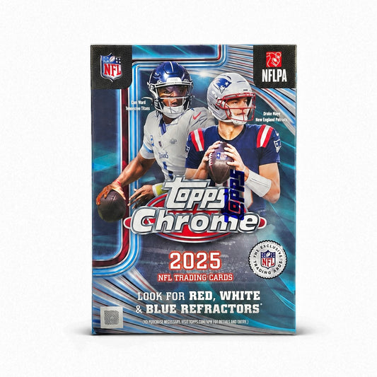 2025 Topps Chrome Football Blaster Box Sports Card