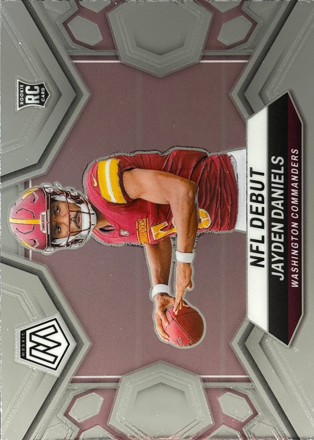 Jayden Daniels Mosaic NFL Debut Rookie Commanders Sports Card