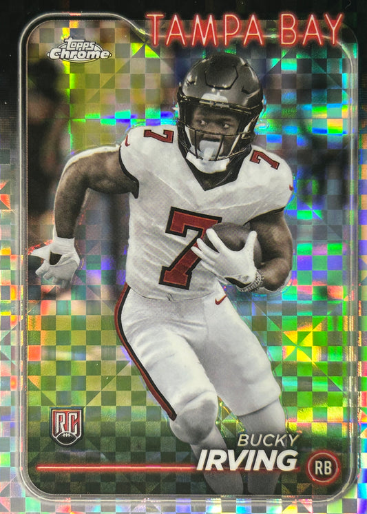 Bucky Irving Topps Chrome X-Fractor Rookie Buccaneers