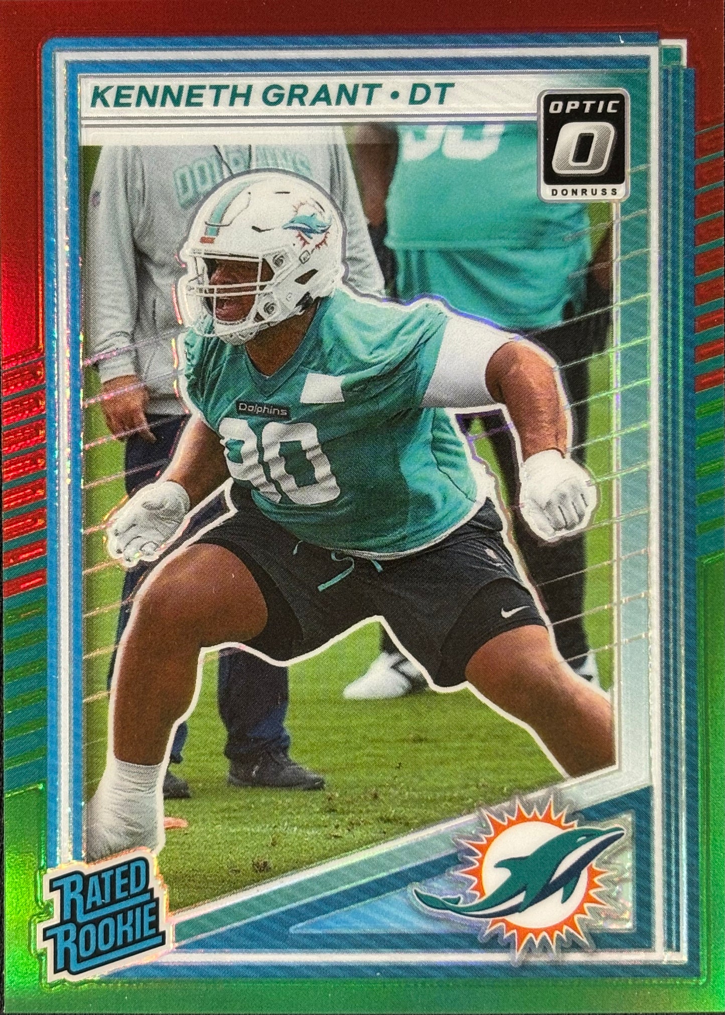 Kenneth Grant Optic-Preview Red Green Rookie Dolphins