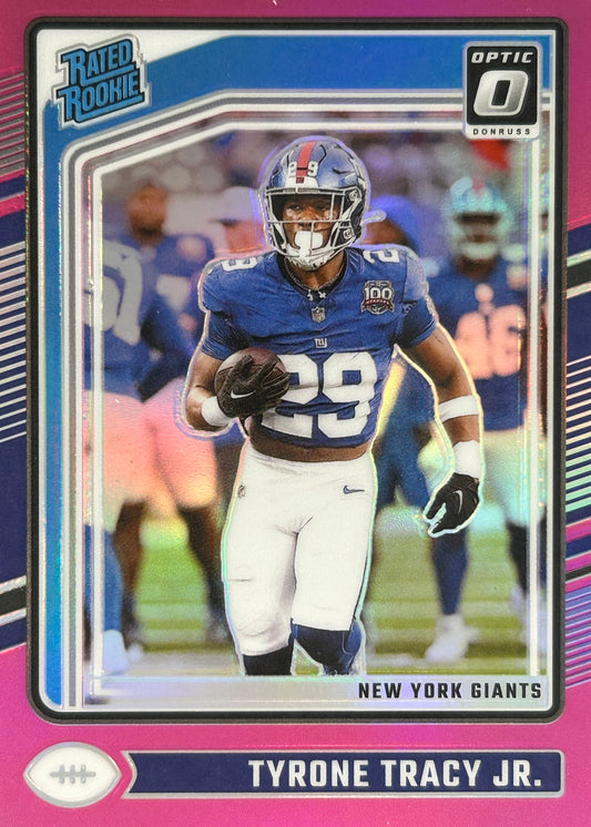 Tyrone Tracy Jr. Optic Pink Rookie Giants